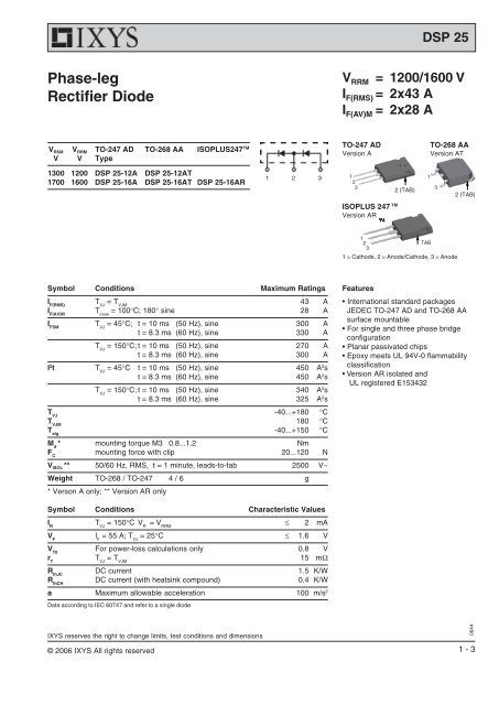 DSP25-12A - Europower Components Ltd