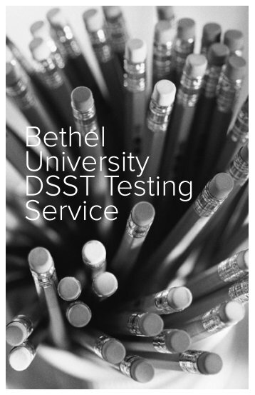 DSST Testing Brochure (pdf) - College of Adult & Professional Studies