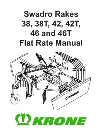 Swadro Rakes 38, 38T, 42, 42T, 46 and 46T Flat Rate Manual