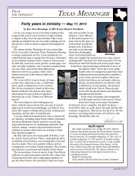 TEXAS MESSENGER - The Texas District of the Lutheran Church ...