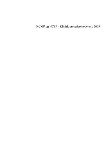 NCMP/NCSP Bok 2009 - KITHs