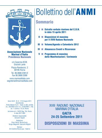 BOLLETTINO N. 6 (1-15 Giugno 2011) - Marinai d'Italia
