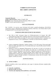 Curriculum vitae - Il Dipartimento di Ingegneria Elettrica Elettronica e ...