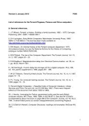 List of references - Our Computer Heritage