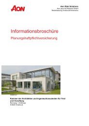 AON Jauch & HÃ¼bener - Berufshaftpflichtversicherung - Kammer der ...