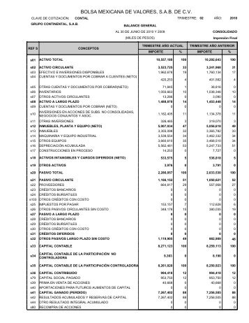 BOLSA MEXICANA DE VALORES, S.A.B. DE C.V. - Arca Continental