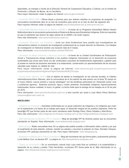 No. 10 - Programa Internacional de Becas de Posgrado - Ciesas