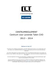 CENTRUMREGLEMENT CVO Centrum voor Levende Talen 2011 ...