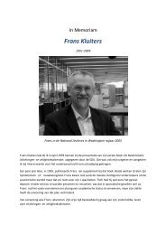 In Memoriam Frans Kluiters - Nisa