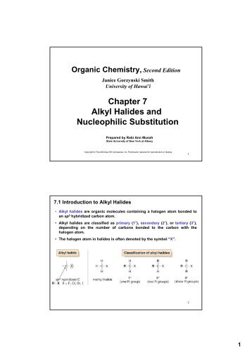 Chapter 7 Alkyl Halides and Nucleophilic Substitution