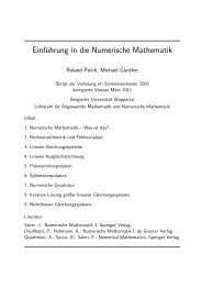 EinfÃ¼hrung in die Numerische Mathematik - Numerische Analysis ...