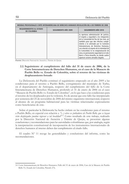 Decimoctavo Informe del Defensor del Pueblo al Congreso de la ...