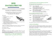 Der Dackelfreund - Nr. 1/2011 - Teckelklub Wiesbaden/ Mainz