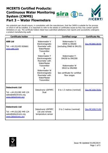 CWMS Part 3 - Sira Environmental