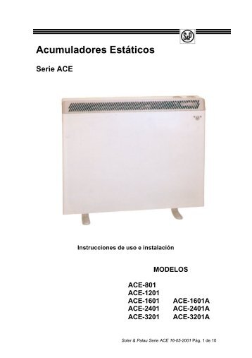 Manual de usuario ACE_801-3201 - Soler & Palau