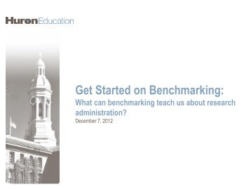 What can benchmarking teach us about research administration?