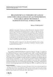 brandom's lx theory of logic and the challenge of autonomous ...