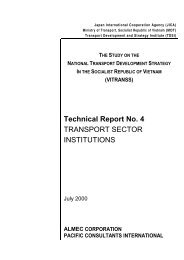 Technical Report No. 4 TRANSPORT SECTOR INSTITUTIONS