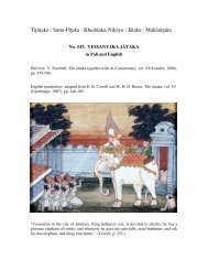 Vessantara-Jataka in Pali and English - MyWebSpace