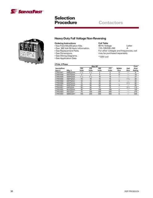 Controls Catalog Siemens and Furnas Brands ... - Servipartes