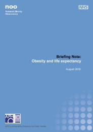 Obesity and life expectancy - National Obesity Observatory