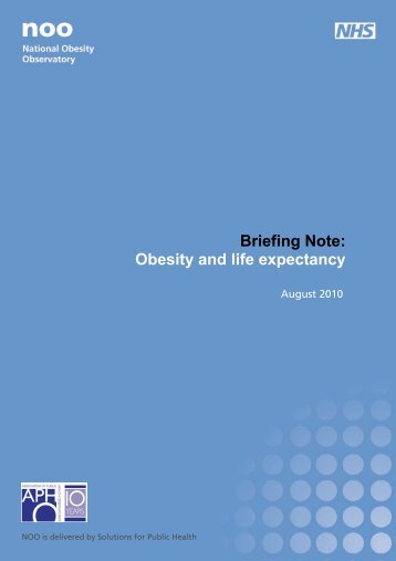 Obesity and life expectancy - National Obesity Observatory