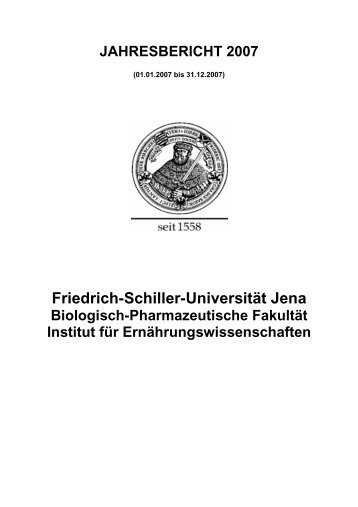 Jahresbericht 2007 - Apfel eV - Friedrich-Schiller-UniversitÃ¤t Jena