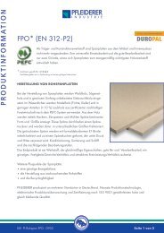 Pr oduk tinf orma tion FPO* (EN 312-P2) - industrie.pfleiderer.com