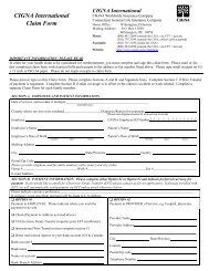 CIGNA CWW + CG Claim Form