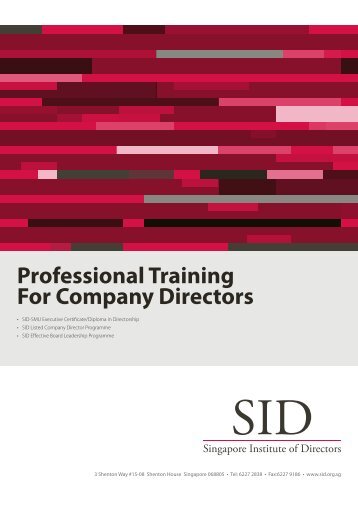 SID Listed Company Director - Singapore Institute of Directors