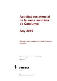 Altes dels hospitals d'aguts de Catalunya - Generalitat de Catalunya