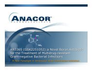 AN3365 (GSK2251052):a Novel Boron Antibiotic for the ... - Anacor