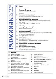 Das gesamte Inhaltsverzeichnis des Heftes (PDF) - PÃDAGOGIK