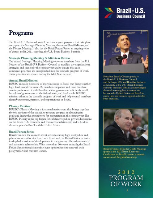 PROGRAM OF WORK - Brazil-US Business Council