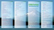 CUDA Fortran Quick Reference Card - The Portland Group