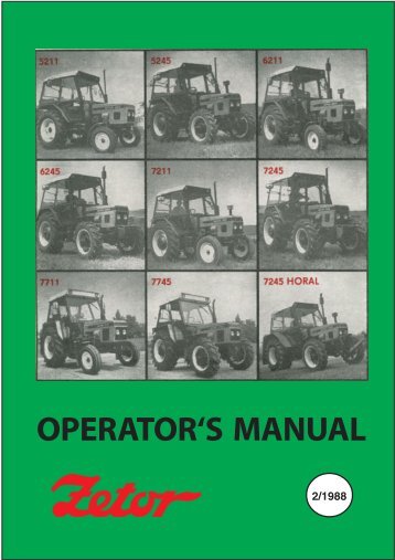 operator's manual
