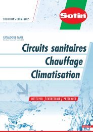 Circuits sanitaires Chauffage Climatisation - Sotin