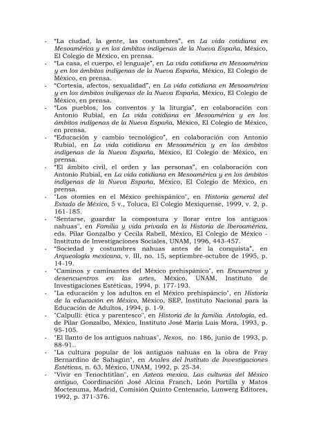 Curriculum Vitae Dr. Pablo Escalante Gonzalbo Investigador del ...