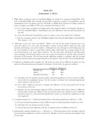 Math 254 Assignment 4 (2011)