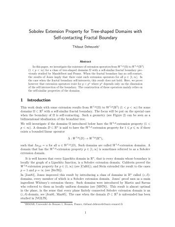 Sobolev Extension Property for Tree-shaped Domains with Self ...