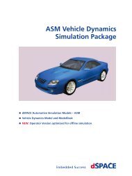 ASM Vehicle Dynamics Simulation Package - Humusoft