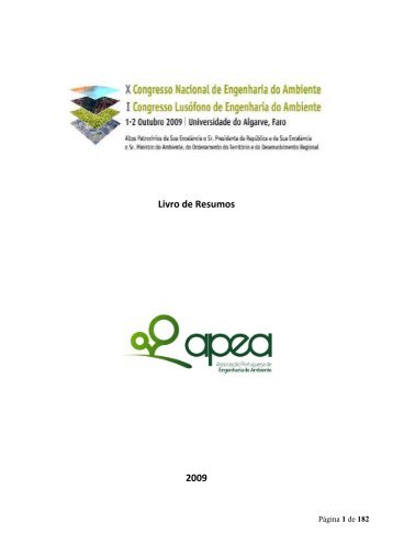Livro de Resumos 2009 - Associação Portuguesa de Engenharia do ...