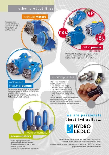 Variable displacement pumps - Total Hydraulics BV