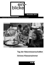 Tag der Naturwissenschaften Grünes ... - Immanuel-Kant-Gymnasium