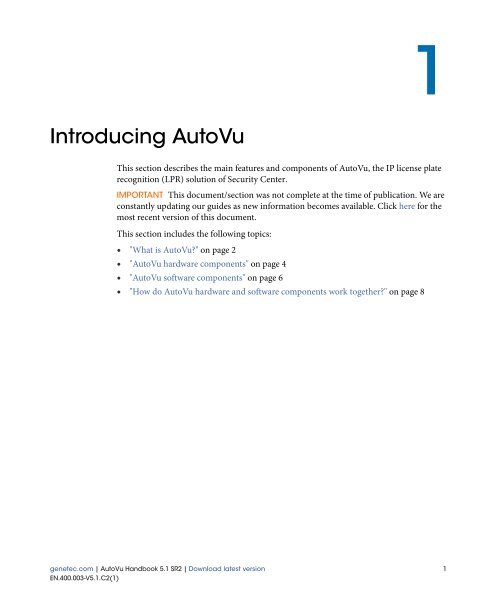 AutoVu Handbook 5.1 SR2 - Genetec