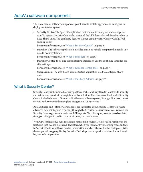 AutoVu Handbook 5.1 SR2 - Genetec