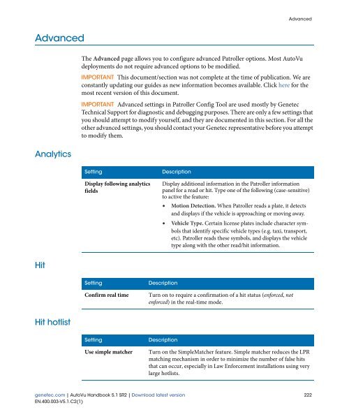 AutoVu Handbook 5.1 SR2 - Genetec