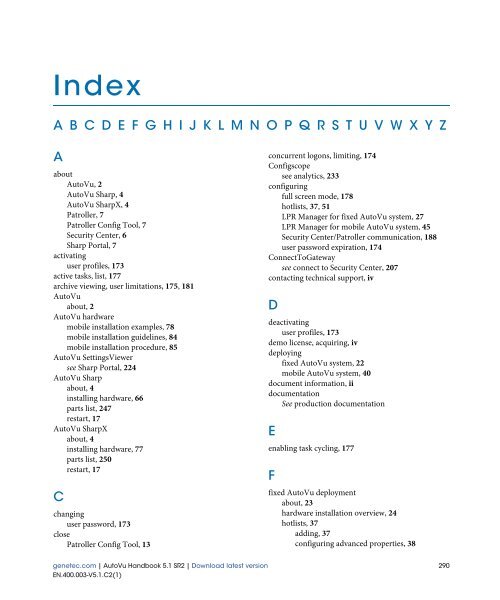 AutoVu Handbook 5.1 SR2 - Genetec