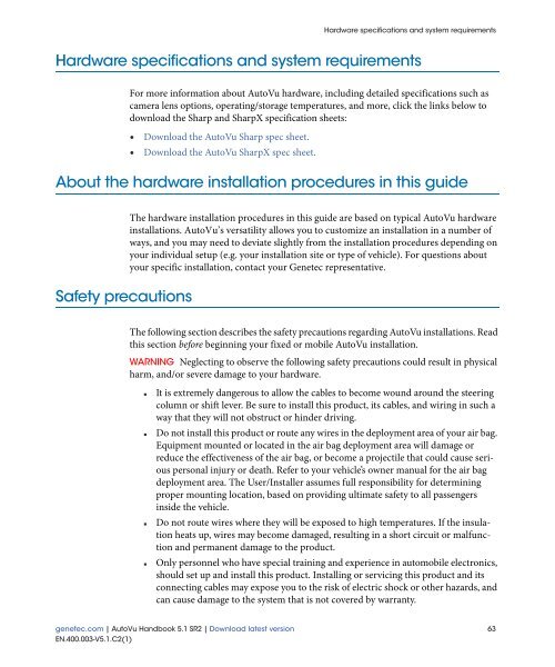 AutoVu Handbook 5.1 SR2 - Genetec