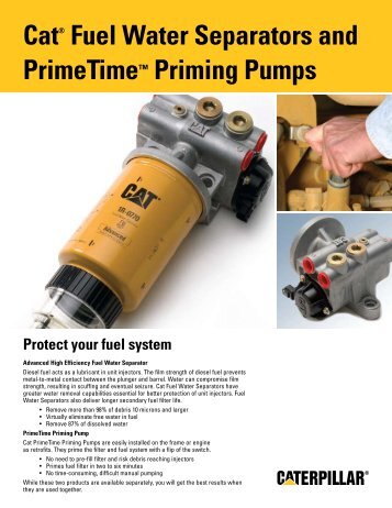 CatÂ® Fuel Water Seperators and PrimeTime Priming Pumps